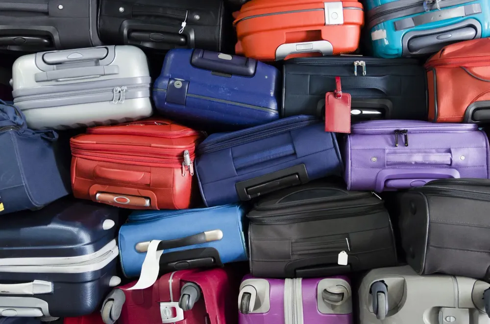 Suitcases from above
